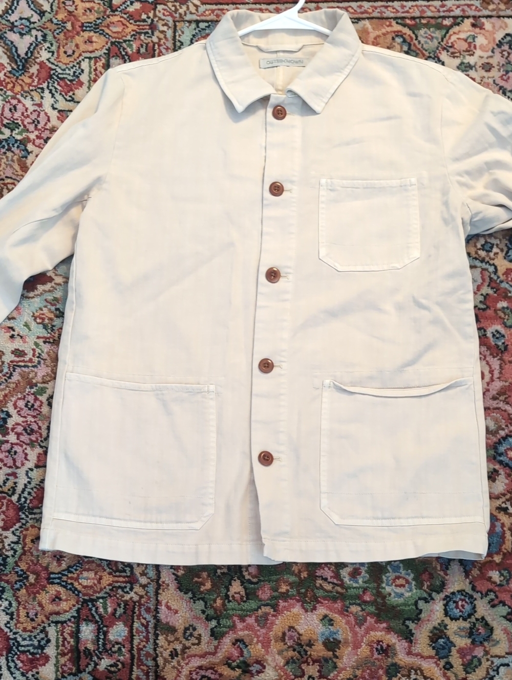 Outerknown Tradesman Chore Jacket in Off-White